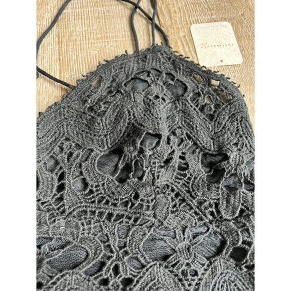 NWT Free People Adella Longline black Bralette SIZE M - Picture 4 of 7